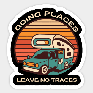 Going Places Leave No Traces Sticker